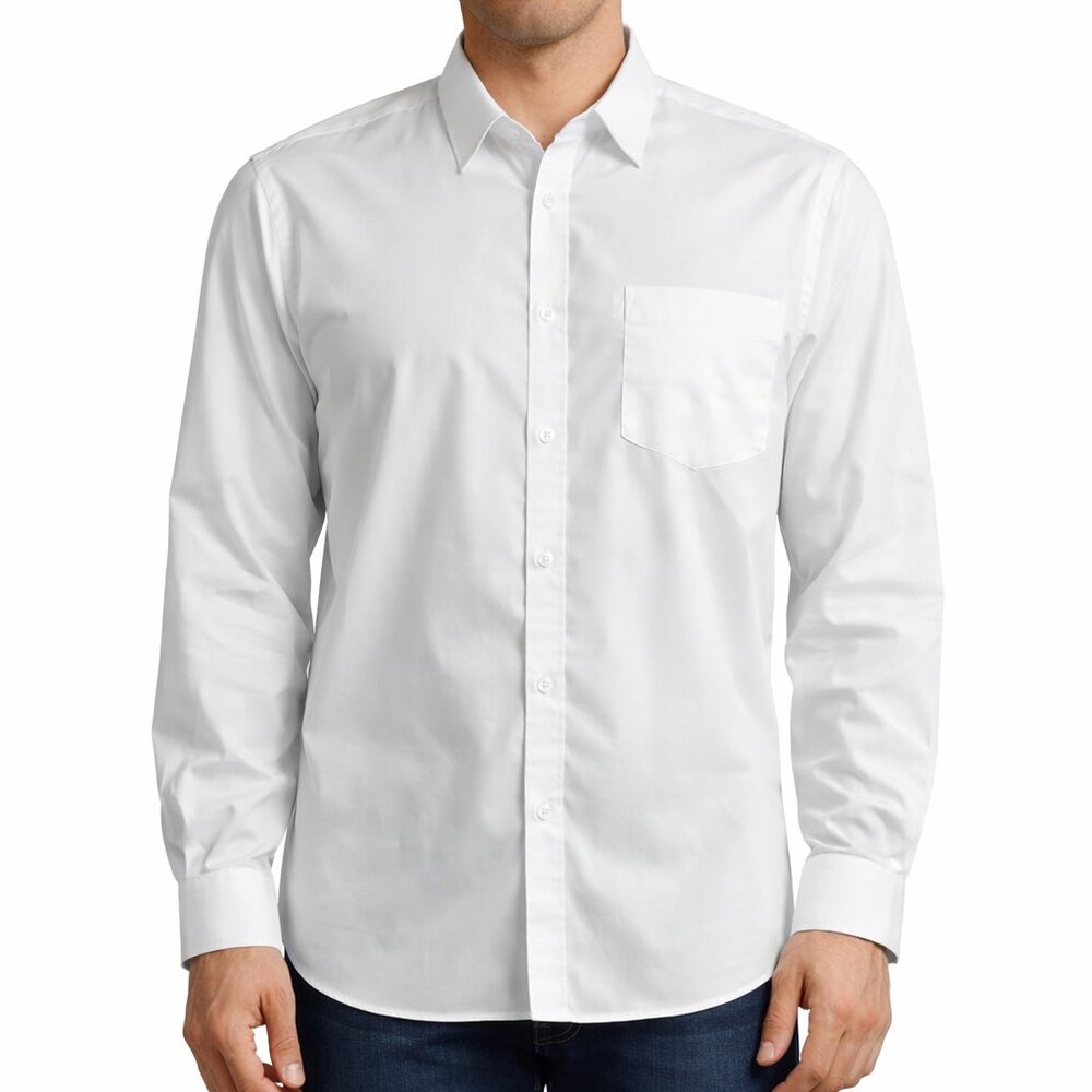 Men’s Unbranded White Button Down Shirt XXL Long Length